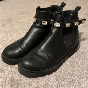 Steve Madden Black Ankle Boots with Jewel Details